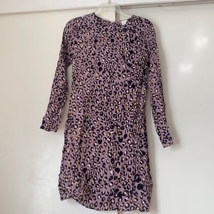 Purple leopard print dress